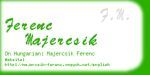 ferenc majercsik business card